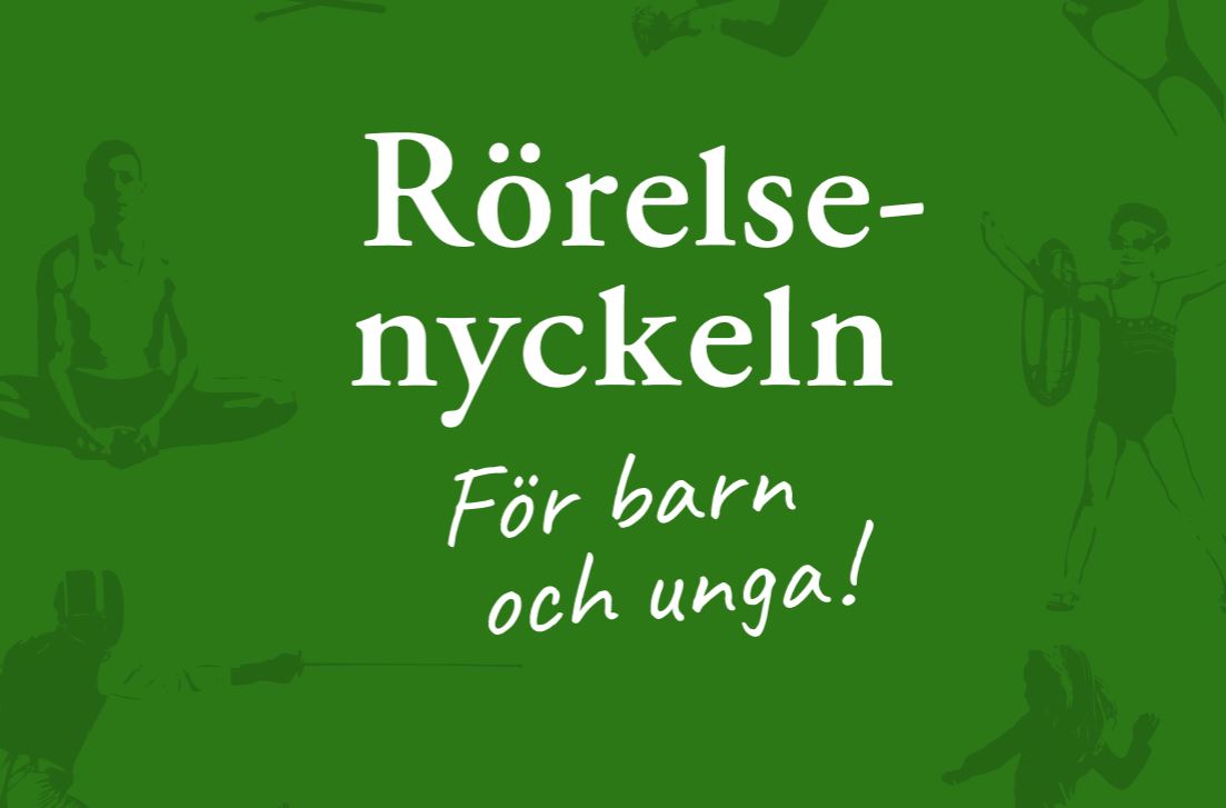 vit text rörelsenyckeln för barn och unga på grön bakgrund