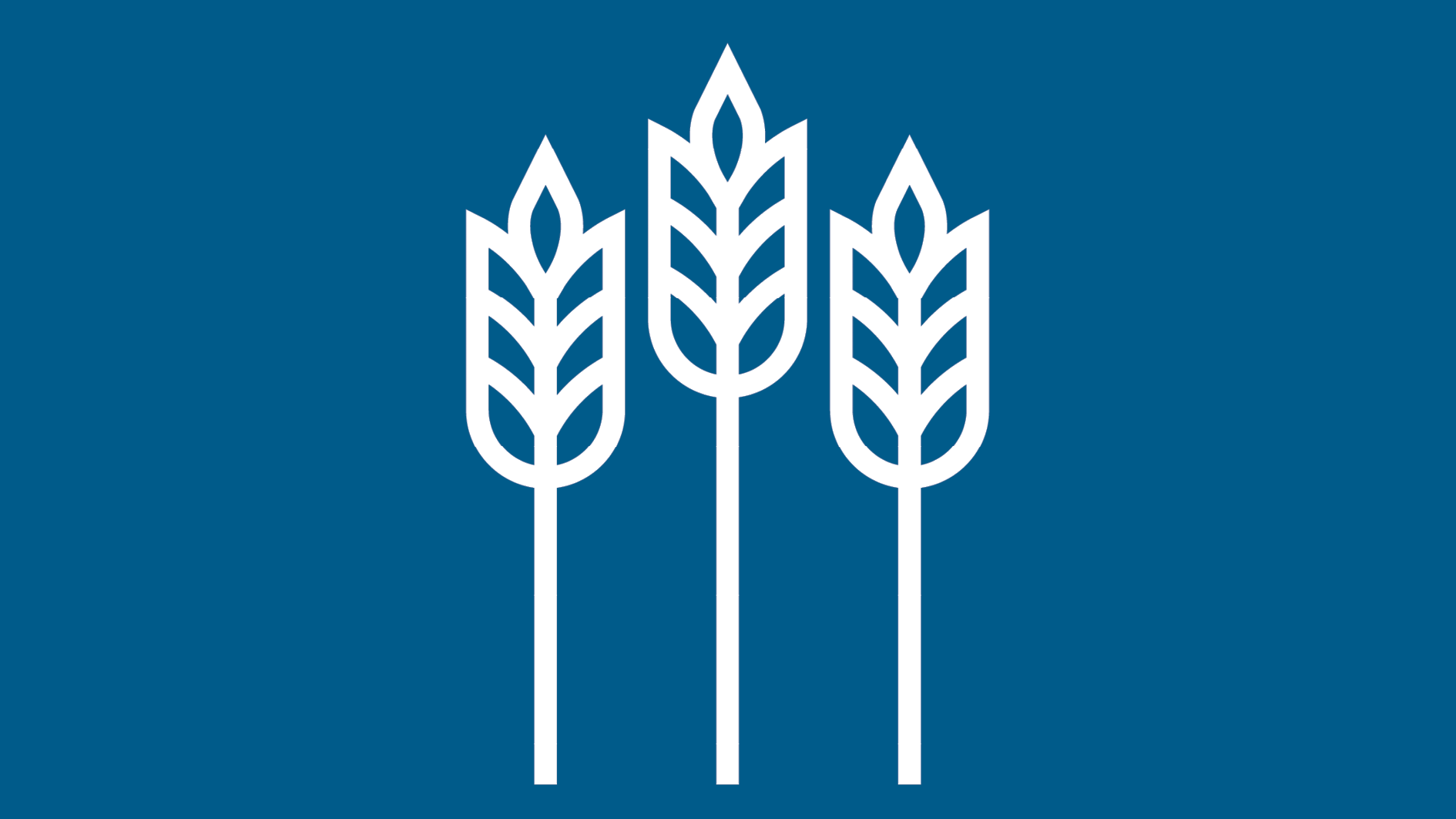 Vita veteax på blå bakgrund