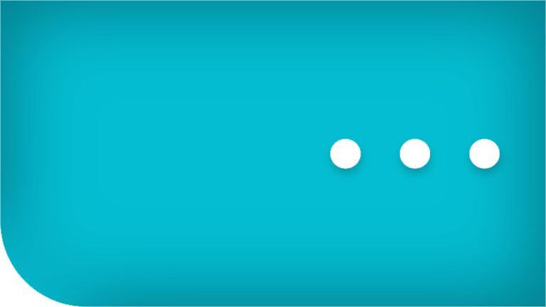 turkos färg tre vita prickar till höger